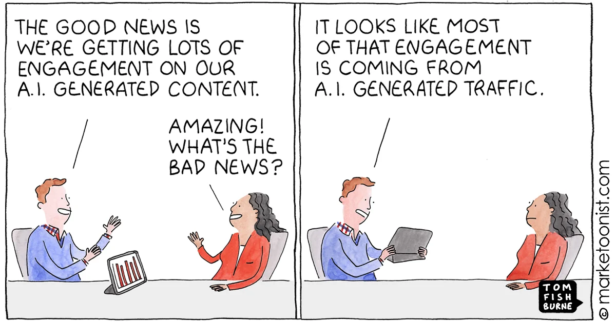 'By Bots, For Bots' cartoon